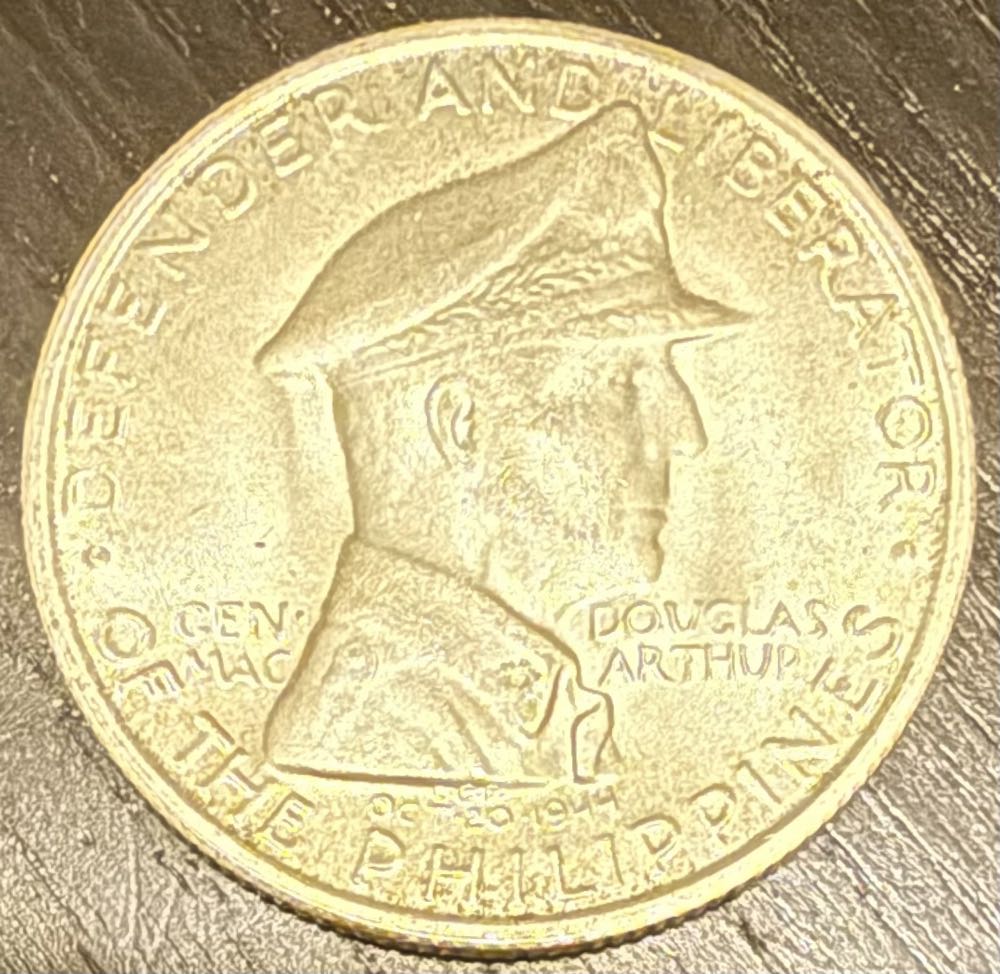1947-S Gen. Douglas MacArthur Commemorative Peso  coin collectible - Main Image 2