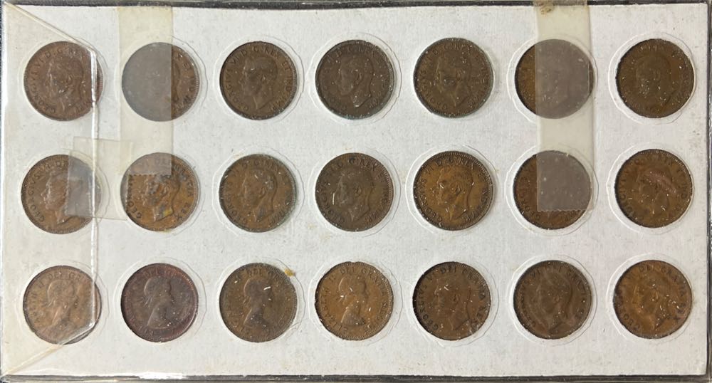 1937- 1956 Canada Small Cents Set   coin collectible - Main Image 2