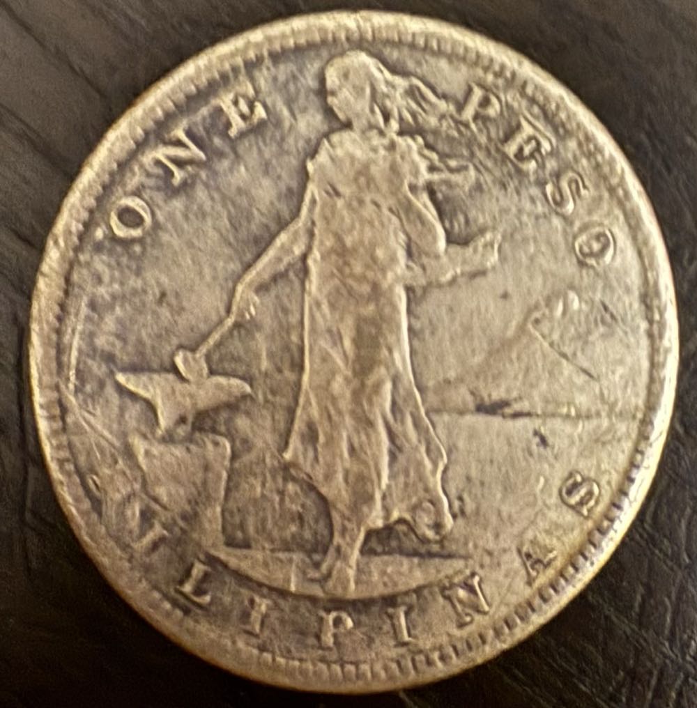 1909-S United States and Filipinas One Peso  coin collectible - Main Image 2