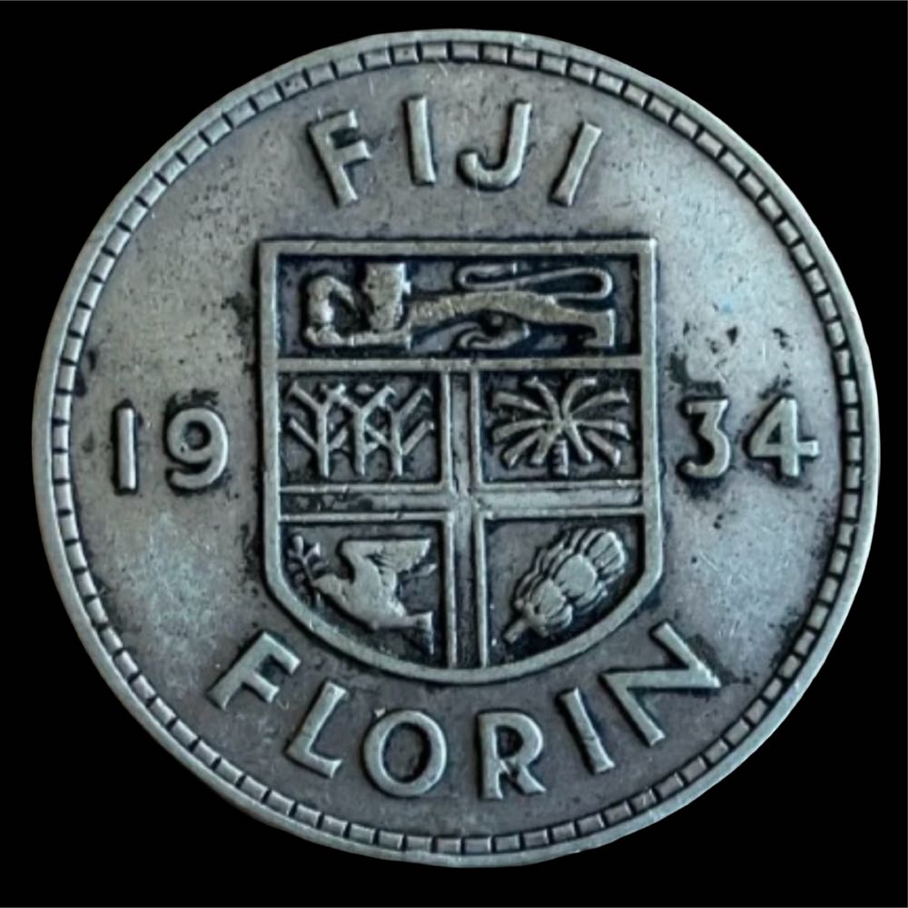 1934 Fiji Florin  coin collectible - Main Image 3