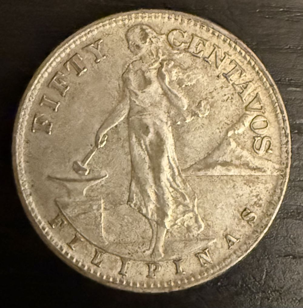 1945-S United States and Filipinas Fifty Centavos  coin collectible - Main Image 2