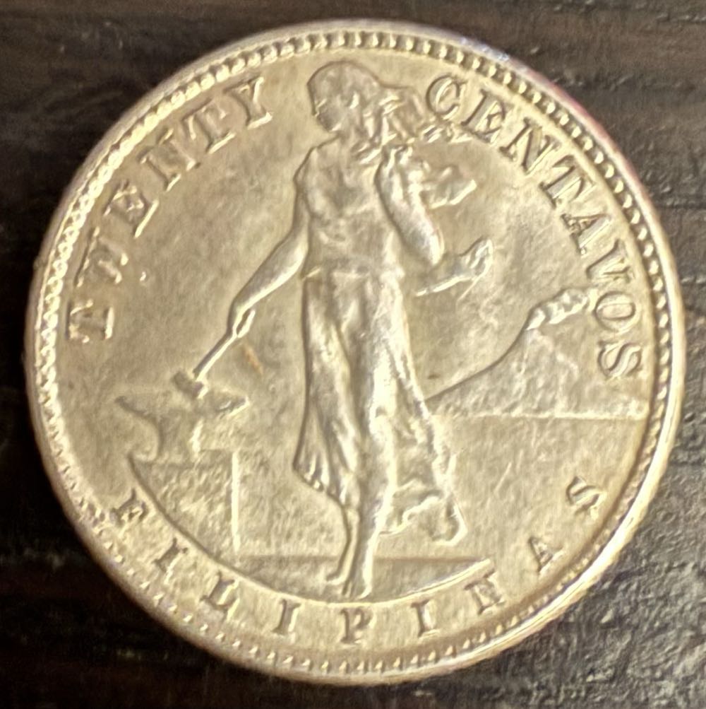 1944-D United States and Filipinas Twenty Centavos  coin collectible - Main Image 2