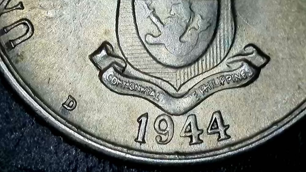 1944-D United States and Filipinas Twenty Centavos  coin collectible - Main Image 3