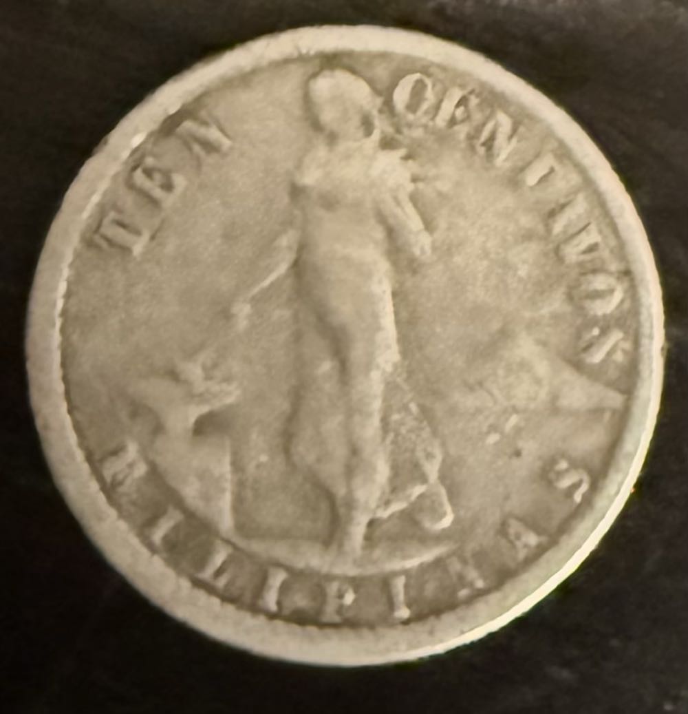 1917-S United States and Filipinas Ten Centavos  coin collectible - Main Image 2