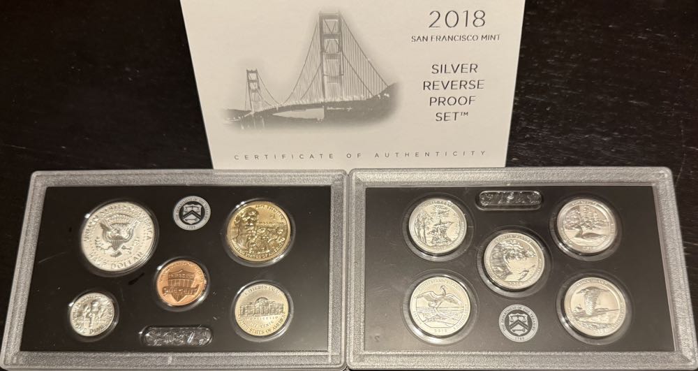 2018 San Francisco Mint Silver Reverse Proof Set  coin collectible - Main Image 2
