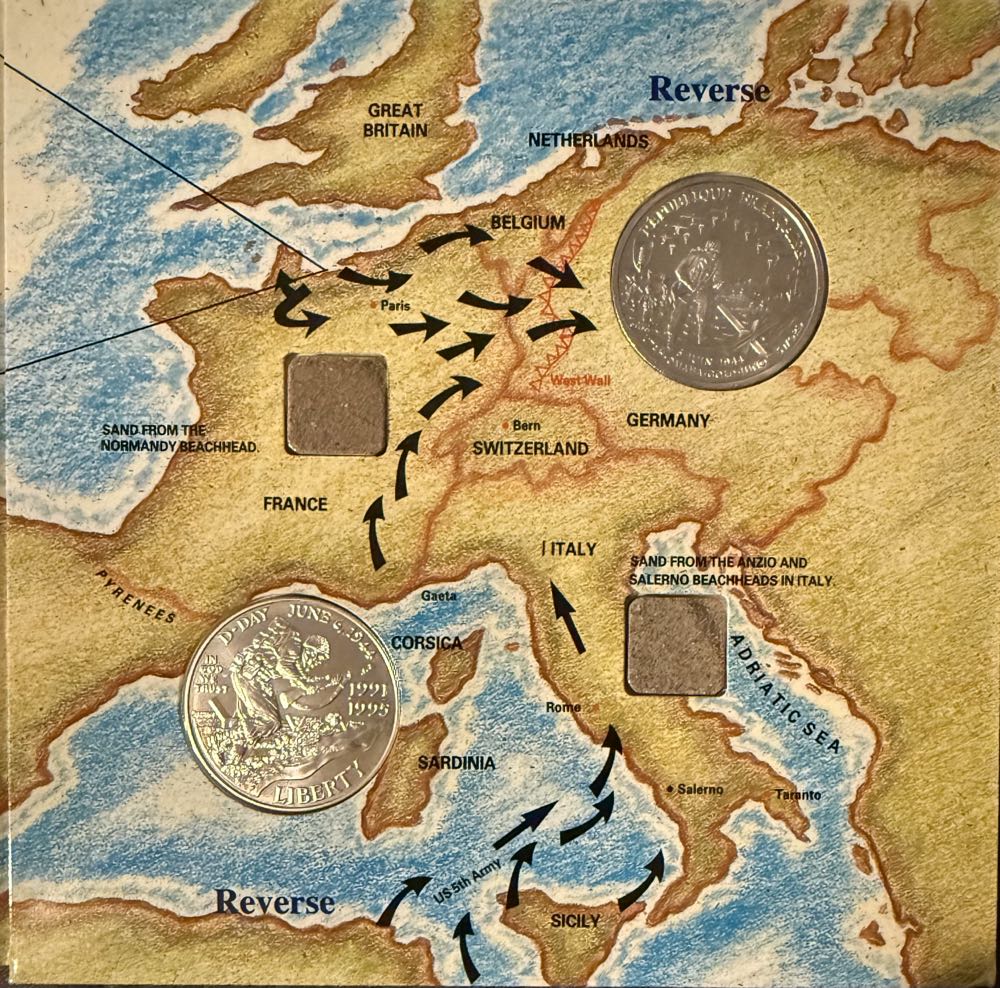 D-Day 50th Anniversary Commemorative Coin Set  coin collectible - Main Image 2