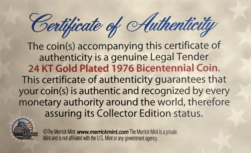 1976-D Washington Bicentennial Quarter  coin collectible - Main Image 3