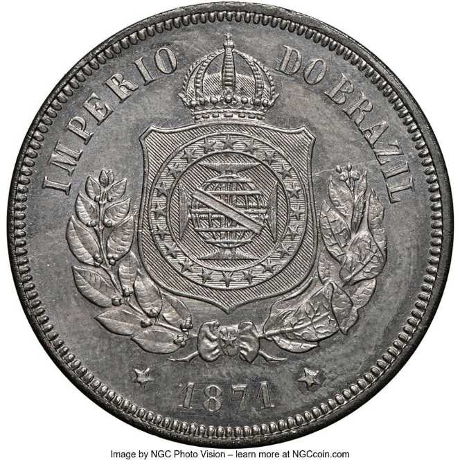 Brazil (1871) - 100 Réis [Rs] [$]  coin collectible - Main Image 2