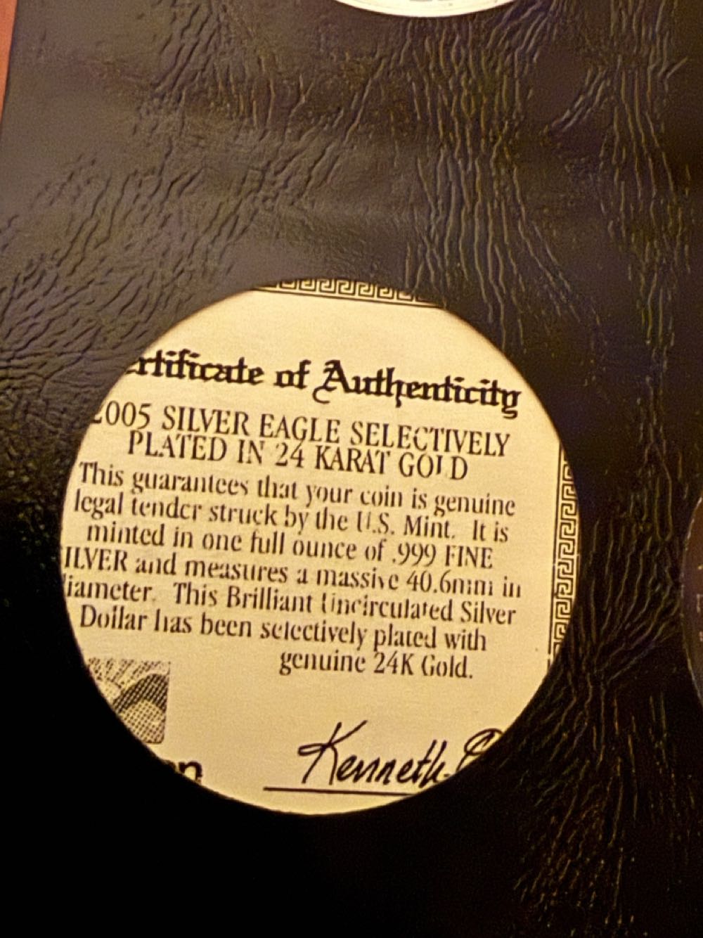 2005 American Silver Eagle  coin collectible - Main Image 2