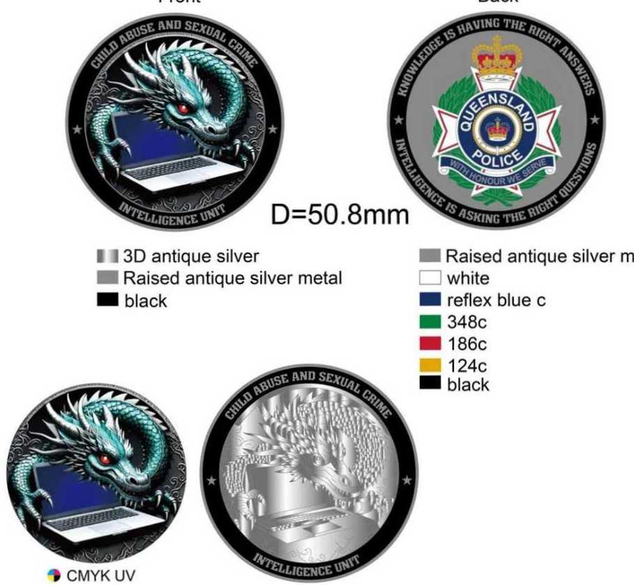 2025 Child Abuse & Sexual Crime Intelligence  coin collectible - Main Image 3