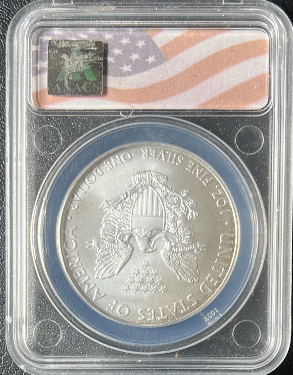 2009 American Silver Eagle Graded MS70 by ANACS   coin collectible - Main Image 2
