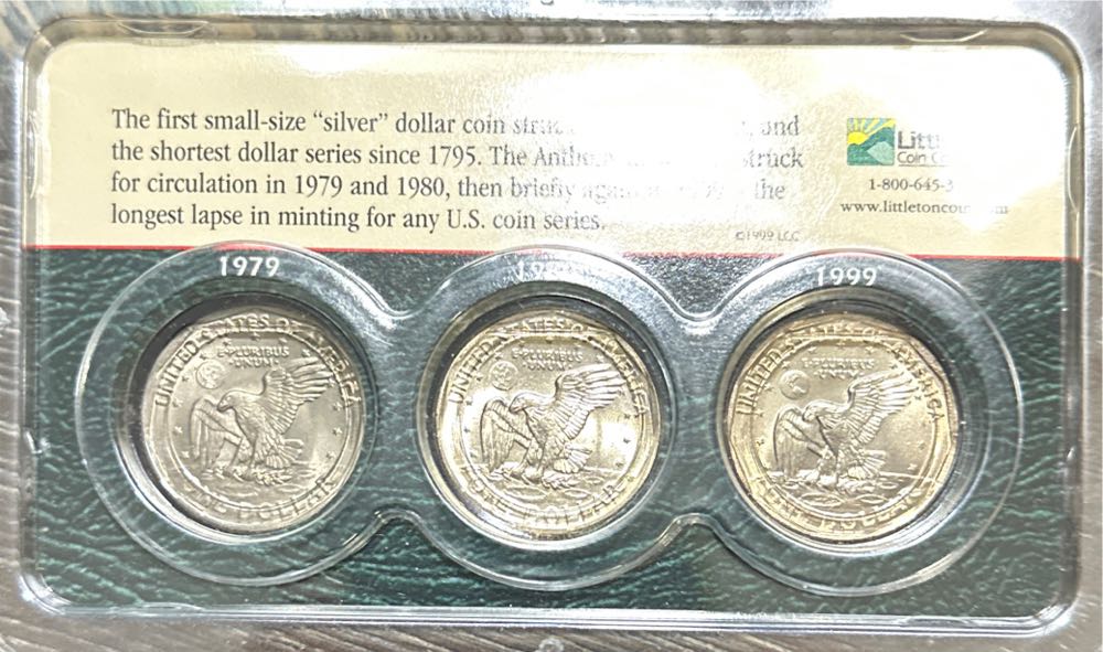 Susan B Anthony Dollars Uncirculated Condition Littleton Coin Company  coin collectible - Main Image 2