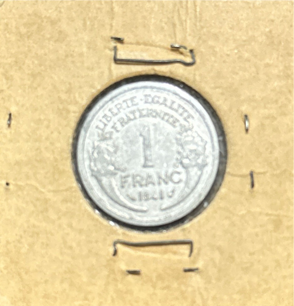 Foreign - 1951 1 Franc  coin collectible - Main Image 2