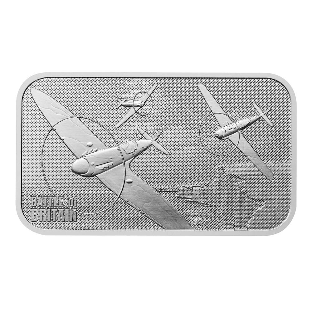 WWII Battle of Britain 1oz Silver Bullion Minted Bar  coin collectible - Main Image 3