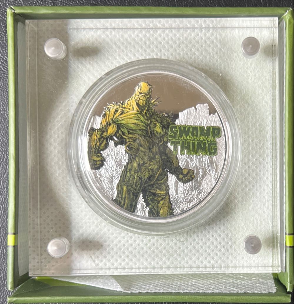 2021 Swamp Thing 1 oz pure silver proof colored coin  coin collectible - Main Image 2