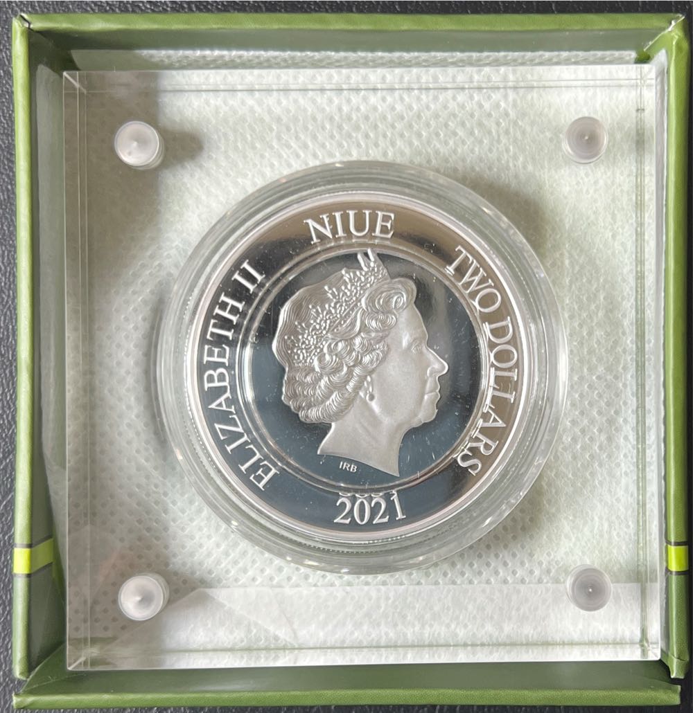 2021 Swamp Thing 1 oz pure silver proof colored coin  coin collectible - Main Image 3
