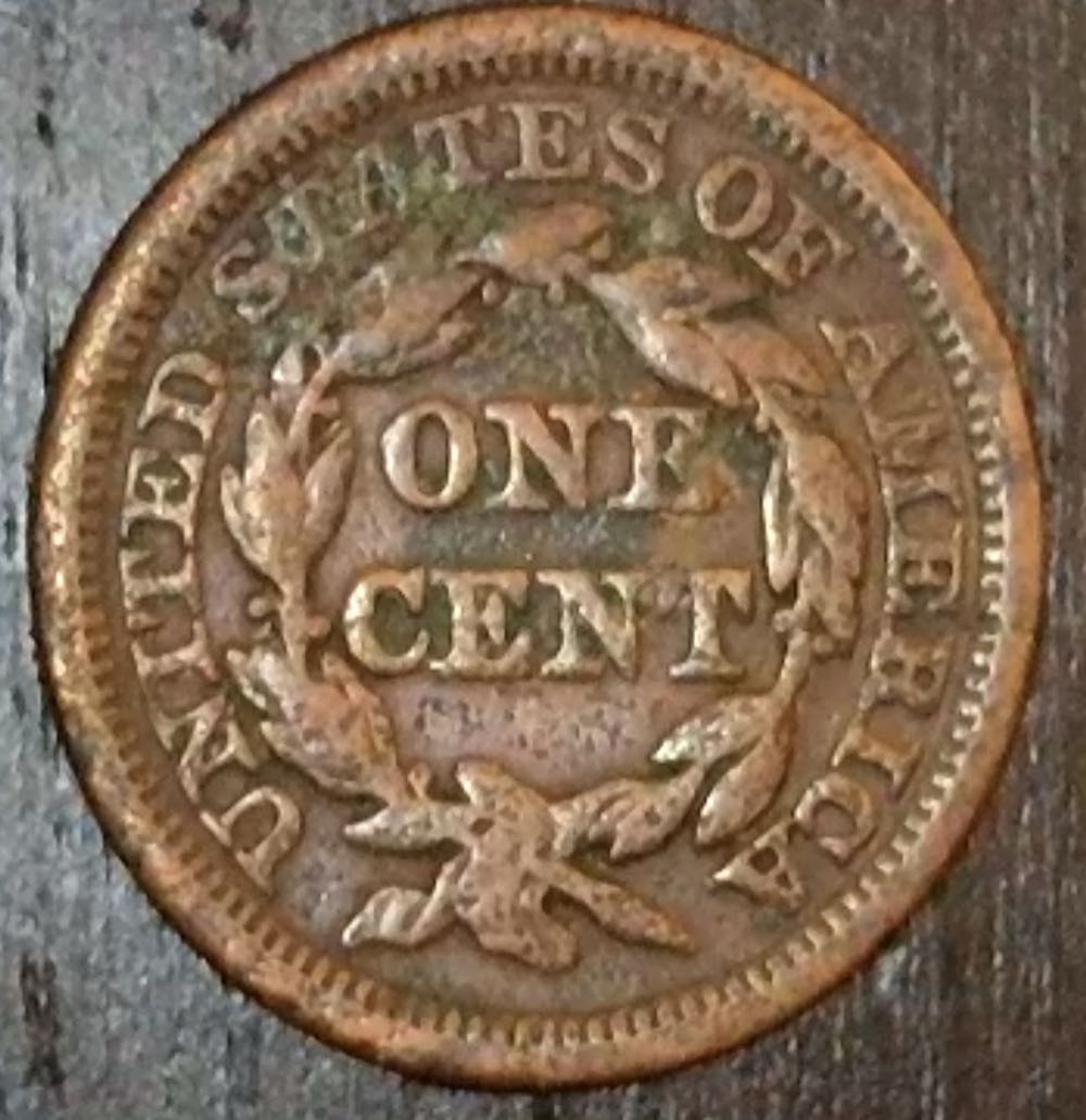 1848 Liberty Head Large Cent  coin collectible - Main Image 2