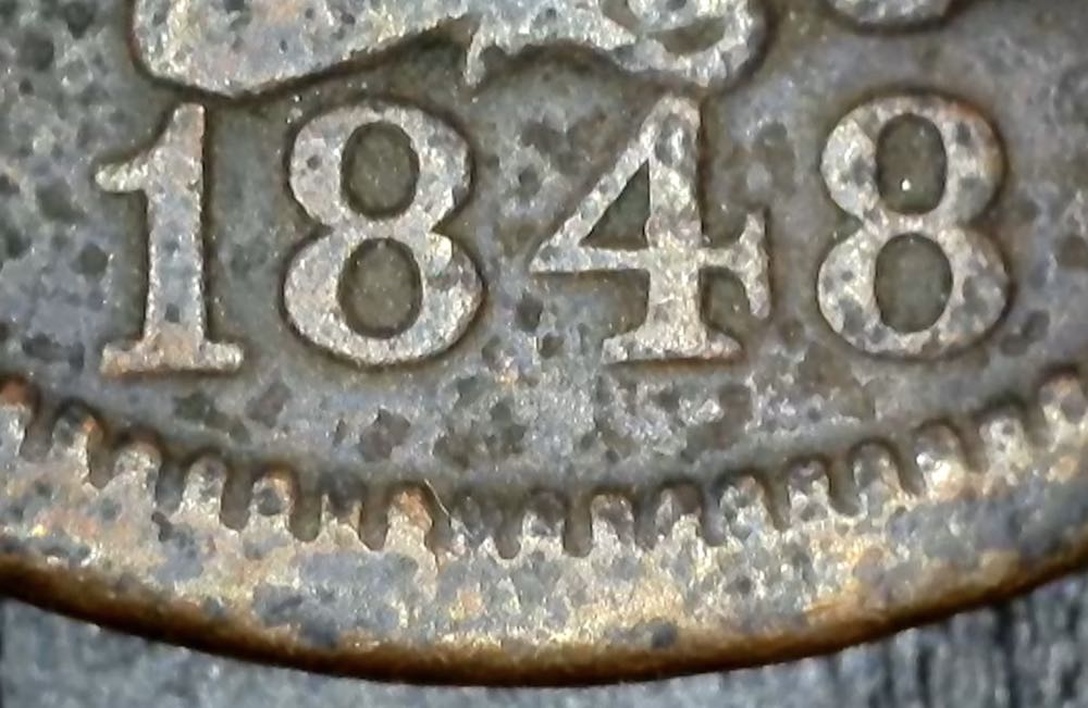 1848 Liberty Head Large Cent  coin collectible - Main Image 3