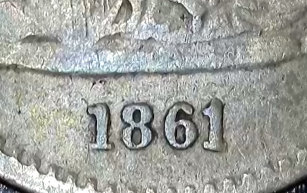 1861 Liberty Seated Half Dime  coin collectible - Main Image 3