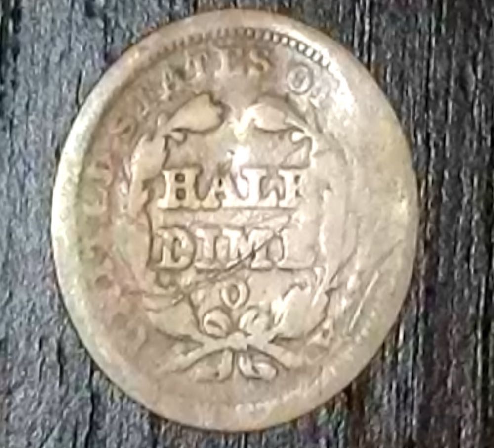 1854-O Seated Liberty Half Dime  coin collectible - Main Image 2