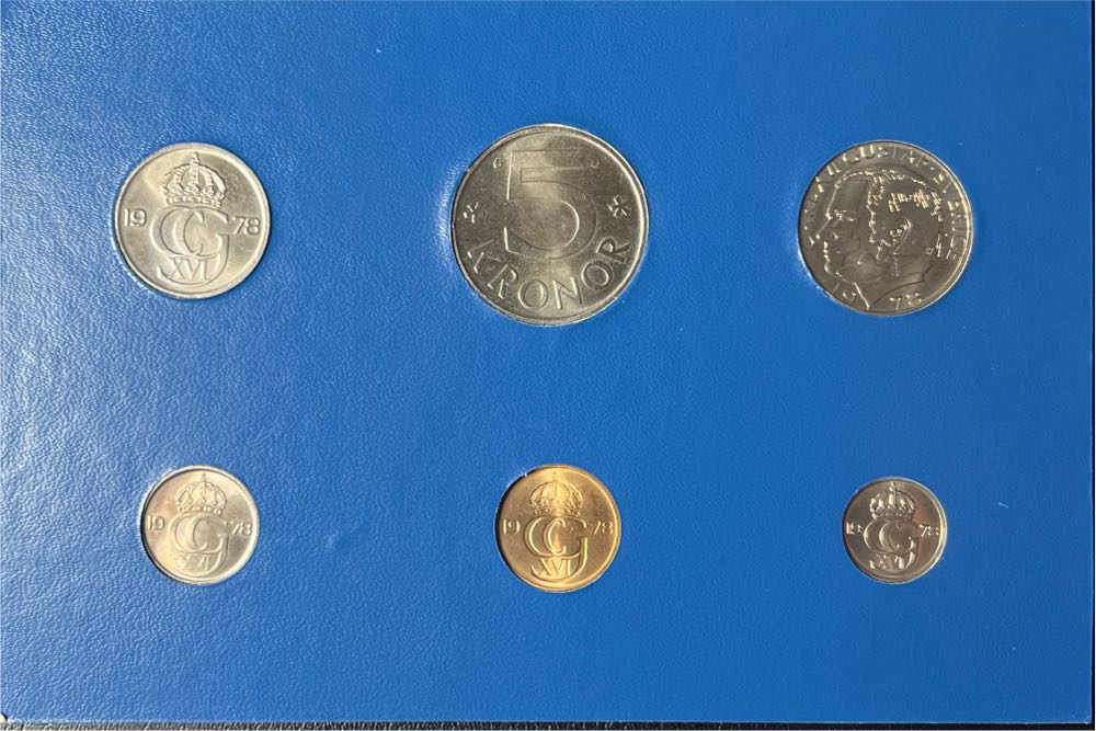 1978 Sweden 6 pc Uncirculated Coin Set   coin collectible - Main Image 2