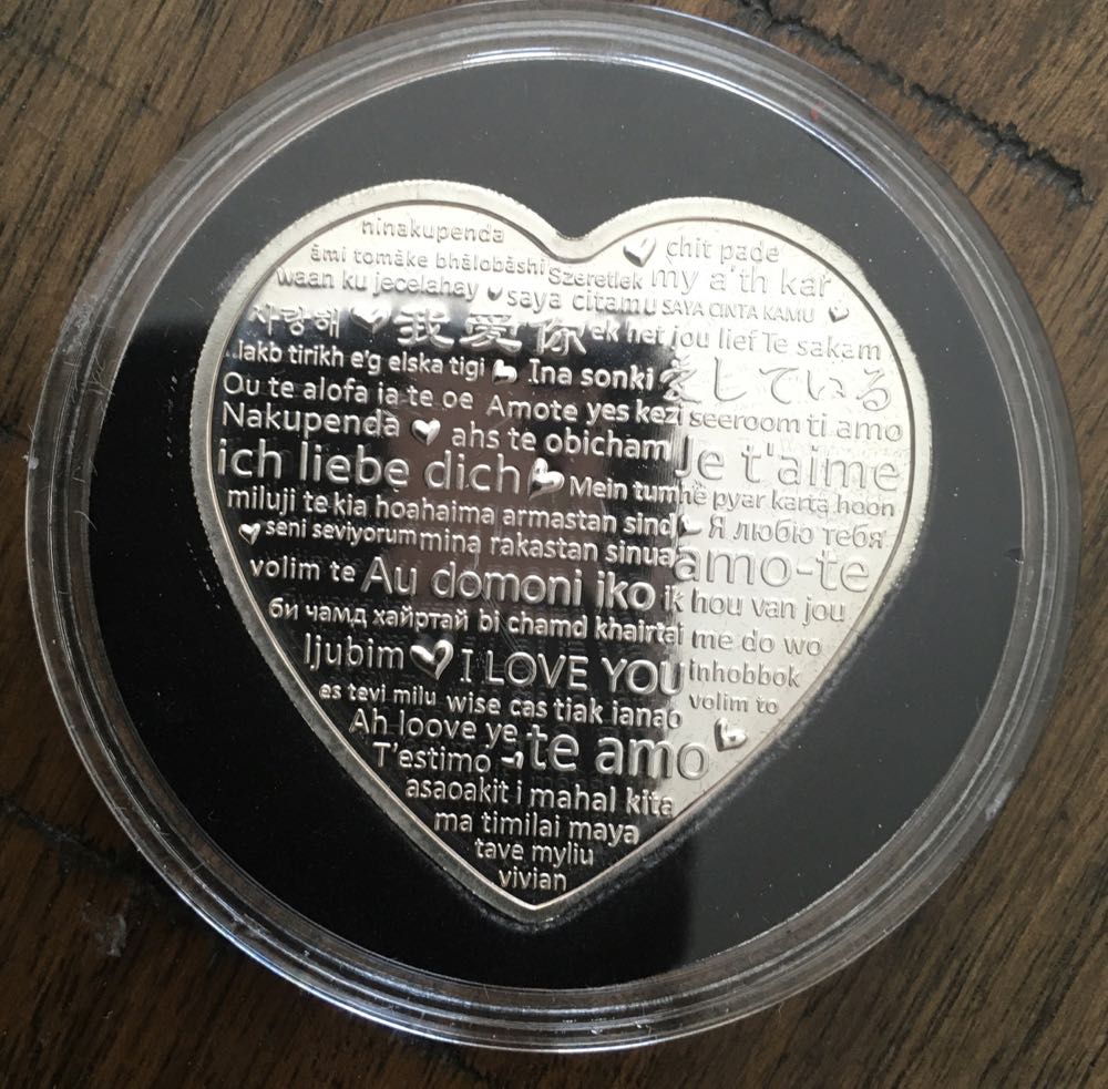 (AC) - Heart Roses Valentines Coin  coin collectible - Main Image 2
