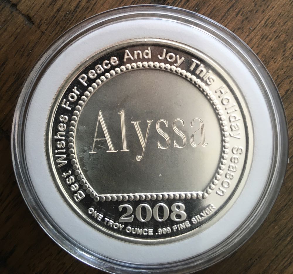 Alyssa Christmas Coins -2008 Santa  coin collectible - Main Image 2