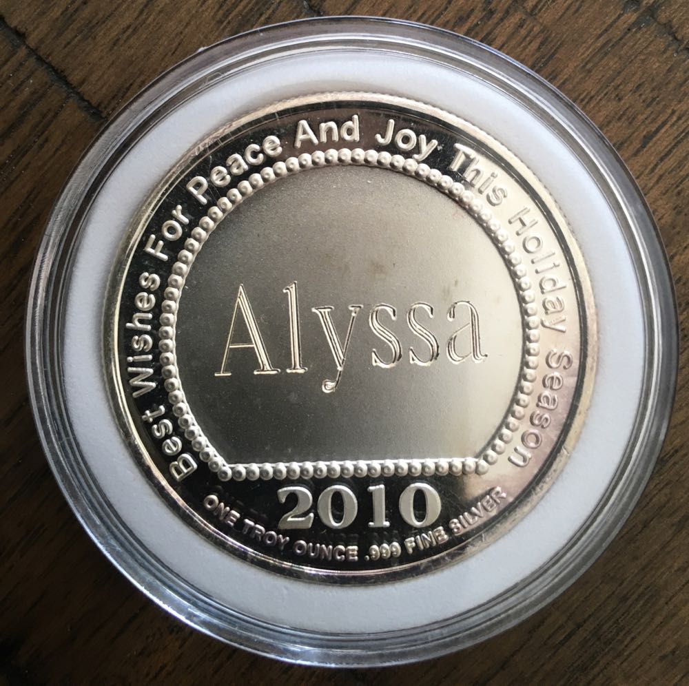 Alyssa Christmas Coins -2010 Santa  coin collectible - Main Image 2