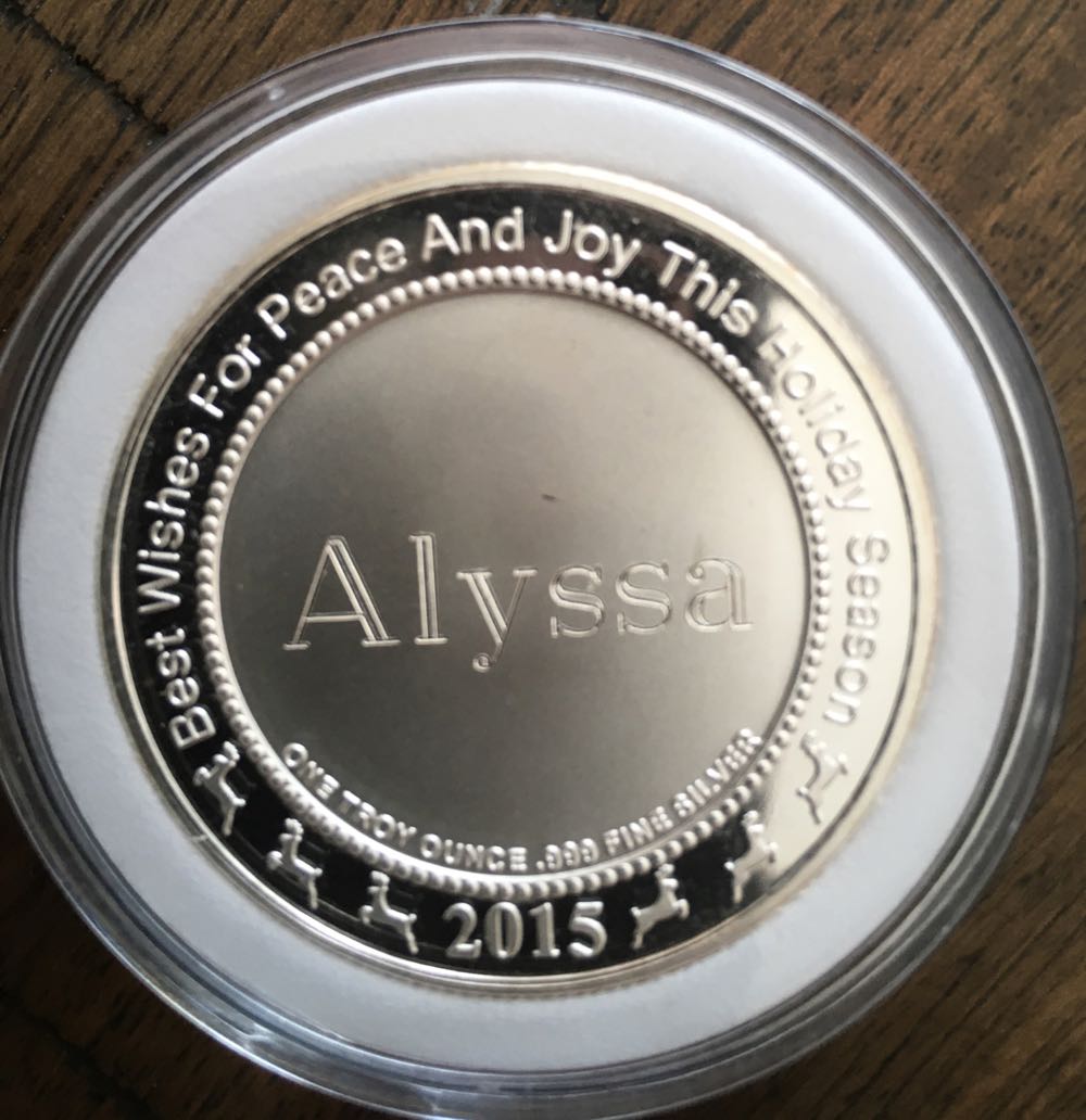 Alyssa Christmas Coins -2015 For Santa  coin collectible - Main Image 2
