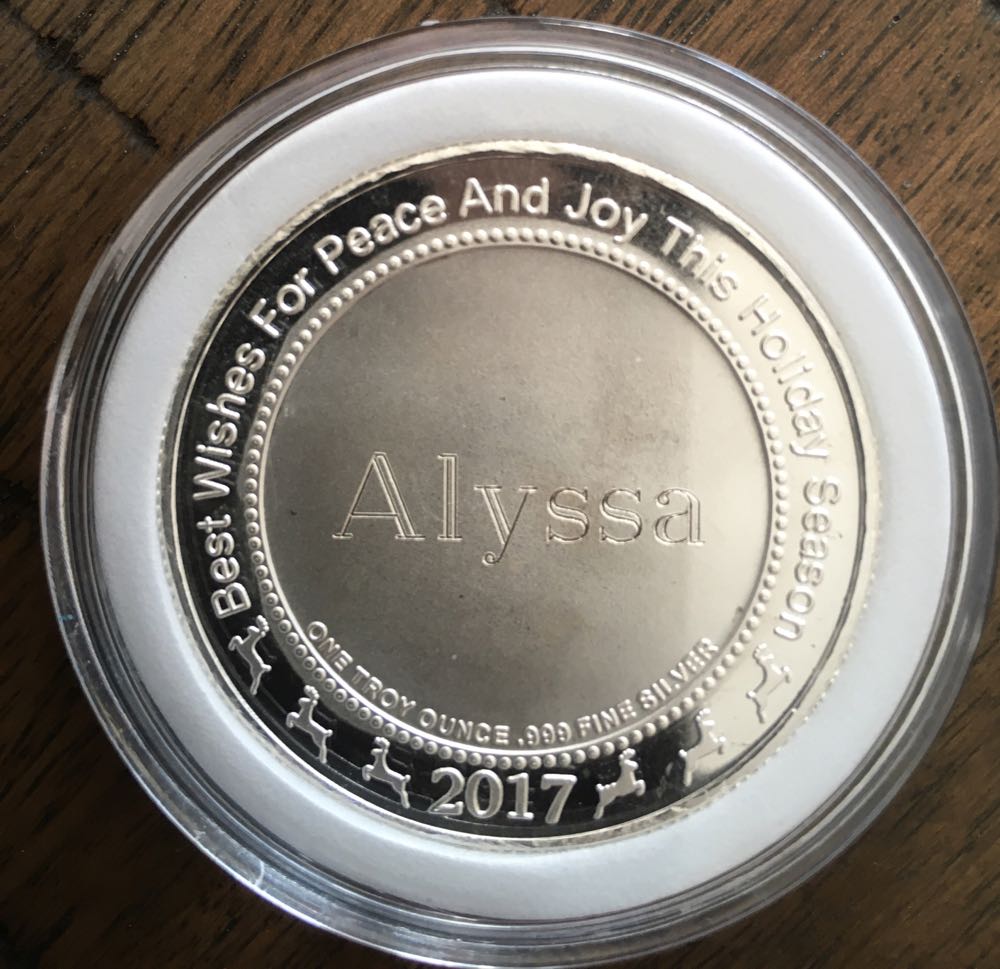 Alyssa Christmas Coins -2017 Tis The Season  coin collectible - Main Image 2