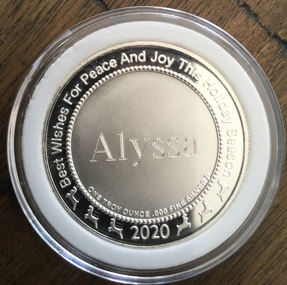 Alyssa Christmas Coins -2020 Merry Christmas  coin collectible - Main Image 2