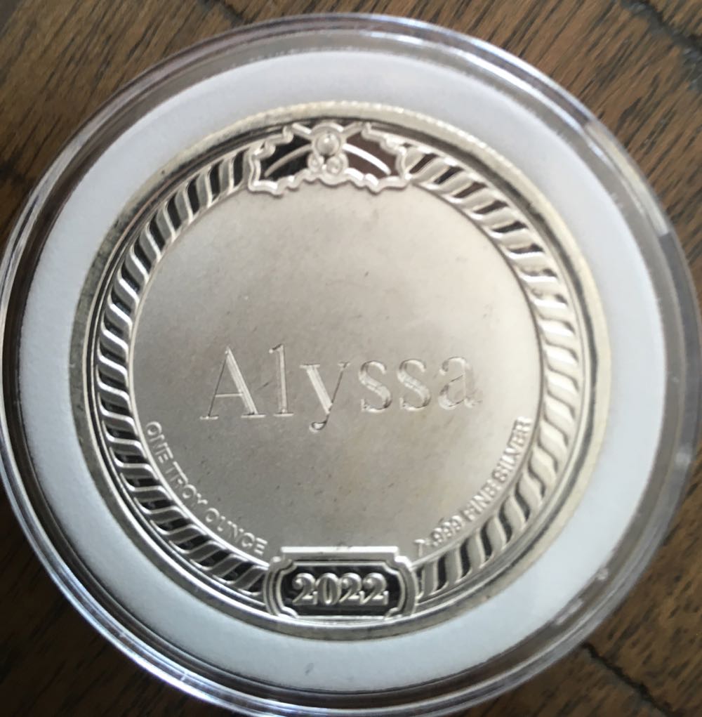 Alyssa Christmas Coins -2022 Seasons Greetings  coin collectible - Main Image 2