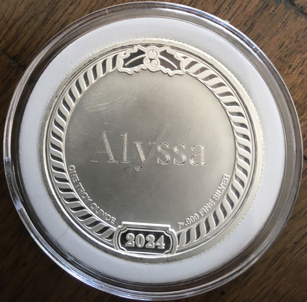 Alyssa Christmas Coins -2024 Santa  coin collectible - Main Image 2