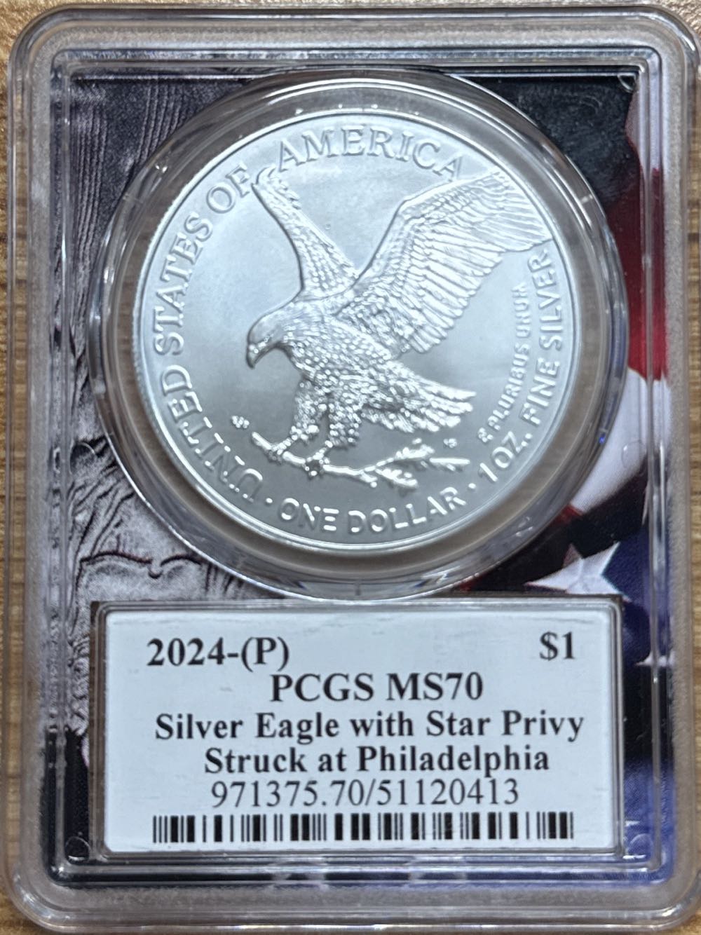 2024 Silver Eagle Star Privy Ultra Breaks  coin collectible - Main Image 2