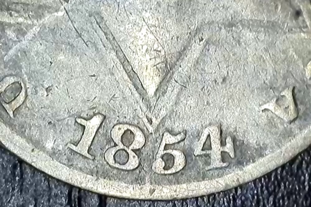 1854 Three Cent Silver Trime  coin collectible - Main Image 3
