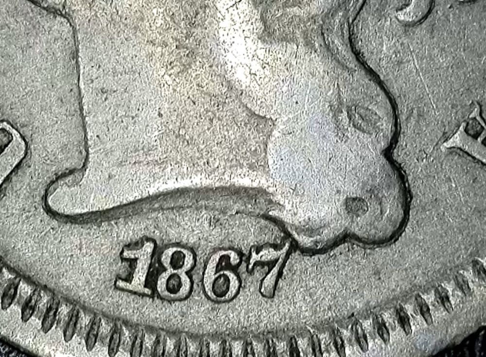 1867 Three Cent Nickel  coin collectible - Main Image 3