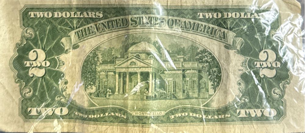 Two Dollar Bill 1953 Red Seal  coin collectible - Main Image 2