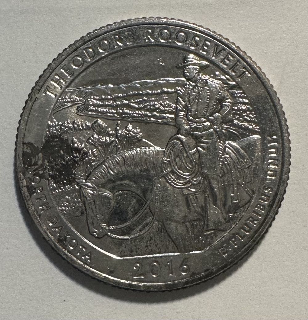Quarter National Park- North Dakota Theodore Roosevelt  coin collectible - Main Image 2