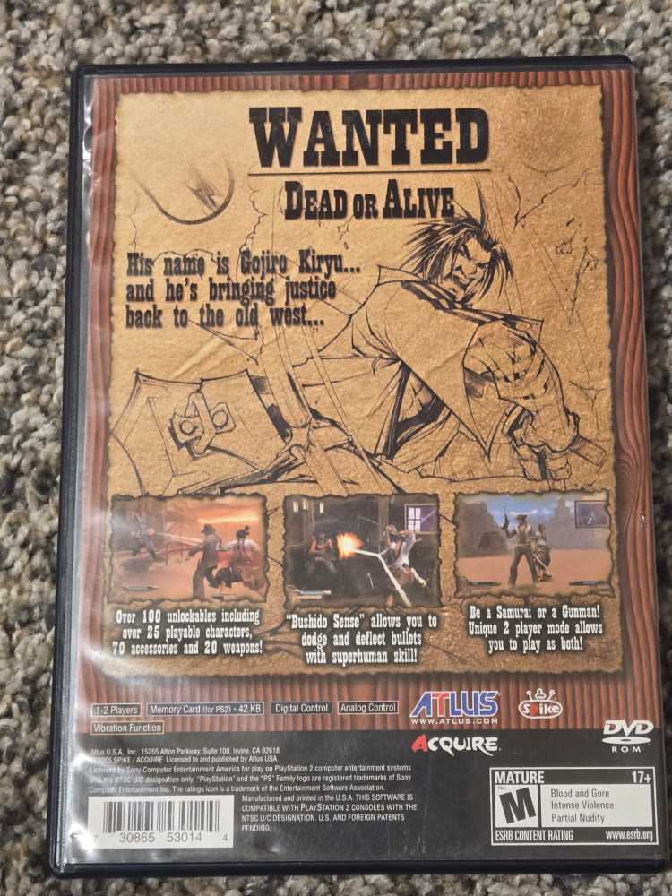 PS2 Samurai Wester  coin collectible [Barcode 730865530144] - Main Image 2