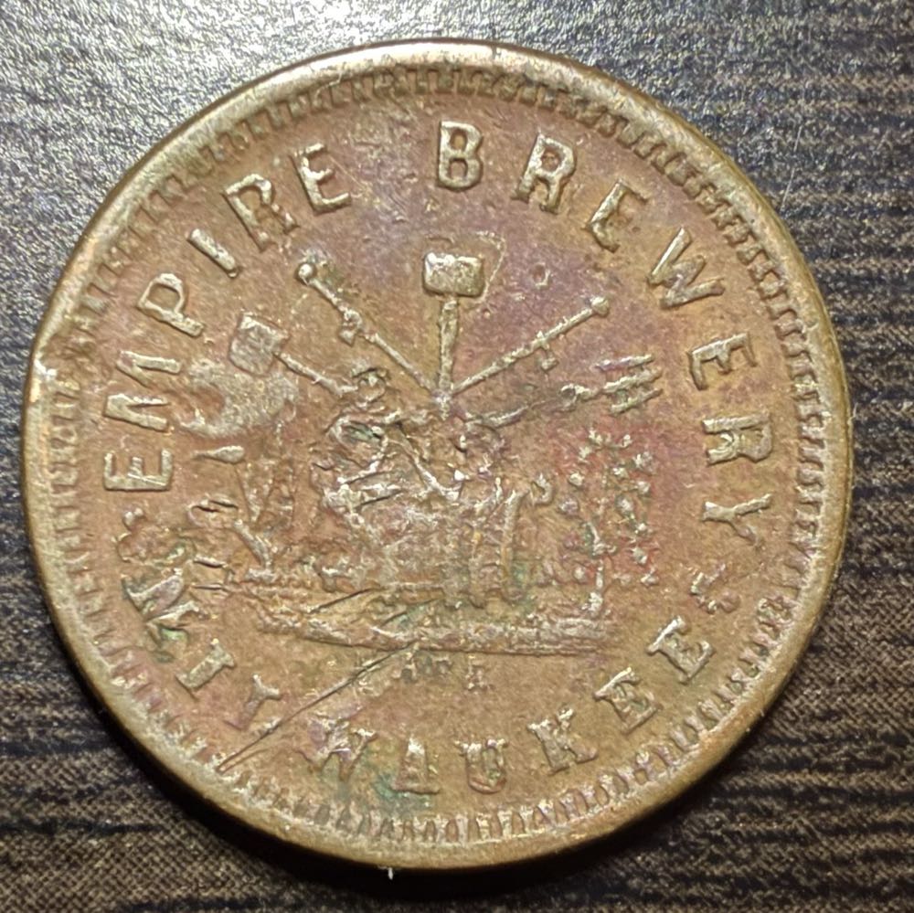 1863 Philip Best Lager Beer • Empire Brewery - Milwaukee  coin collectible - Main Image 2