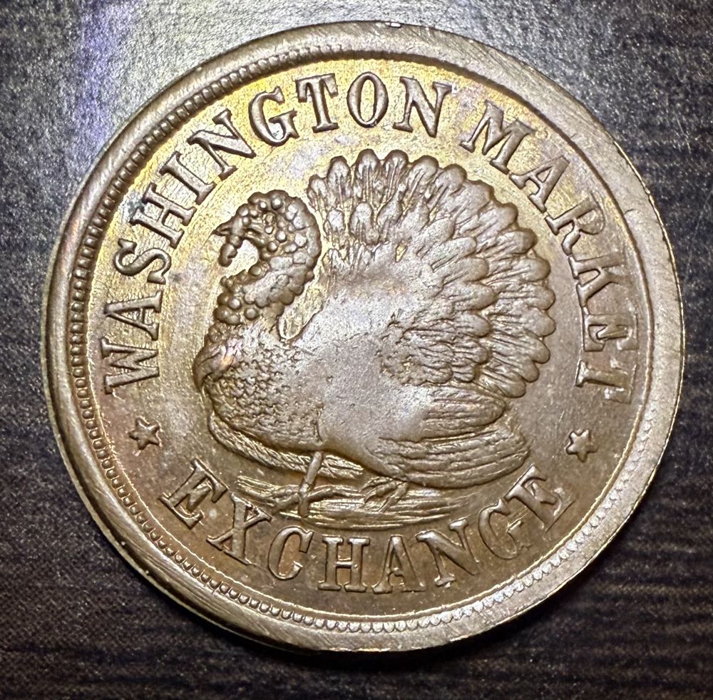 1863 Live And Let Live • Washington Market Exchange  coin collectible - Main Image 2