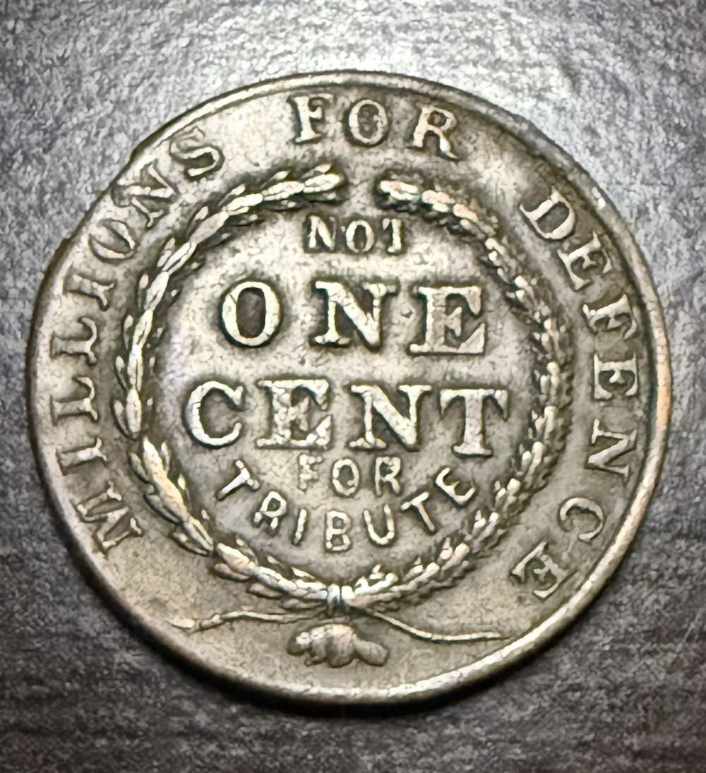 1863 L. Leightweis • Millions For Defense Not One Cent For Tribute  coin collectible - Main Image 2