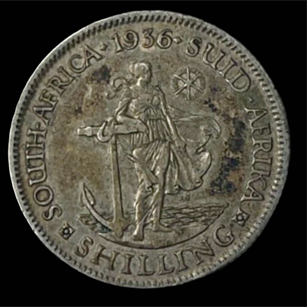 1936 South Africa Shilling  coin collectible - Main Image 3