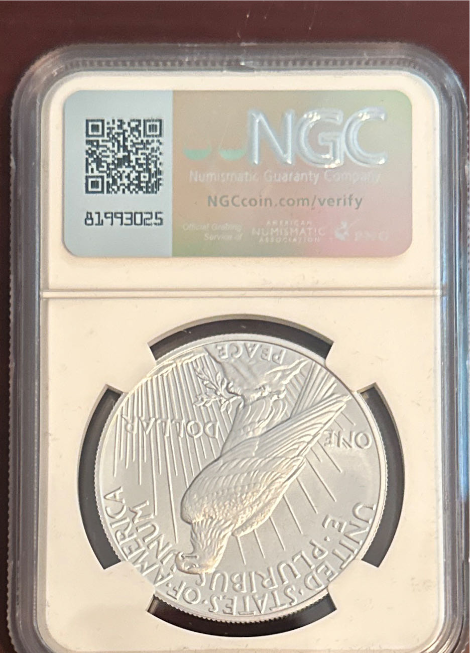 2024 Peace Silver Dollar MS70  coin collectible - Main Image 2