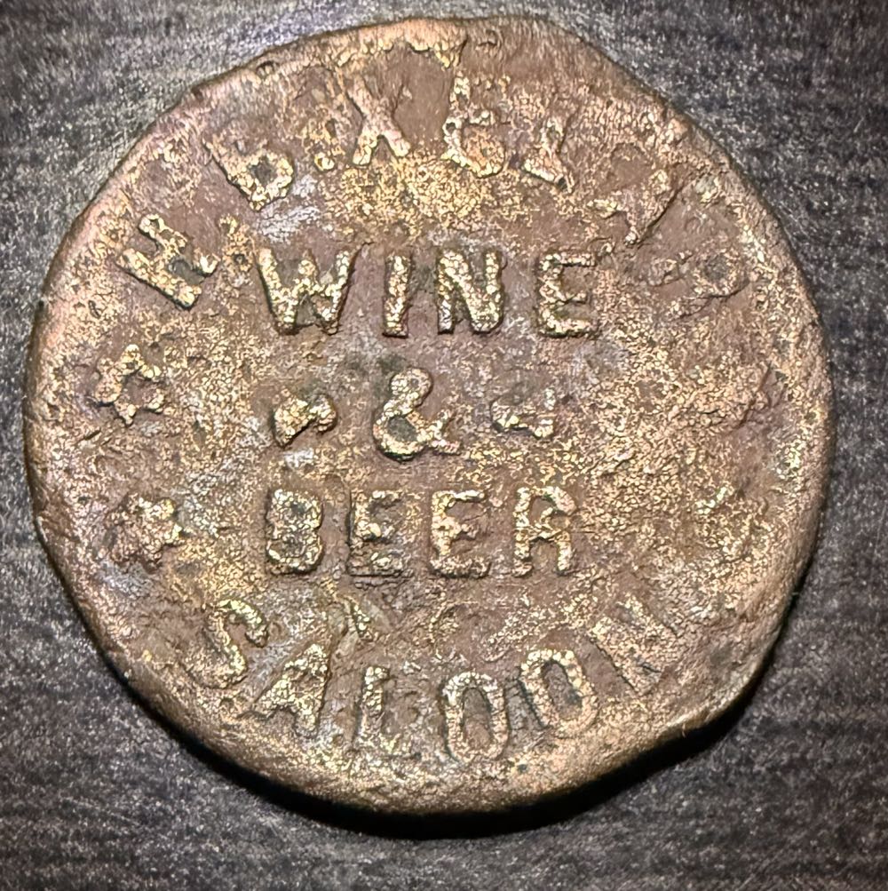 1863 Wreath • H. B. Xelar Wine & Beer Saloon  coin collectible - Main Image 2