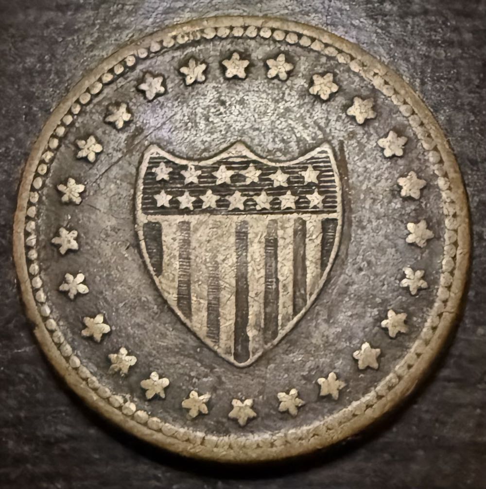 J.D. & C.B. Standish’s Card Pork And Wool Dealers, Detroit. • Sheild And Stars  coin collectible - Main Image 2