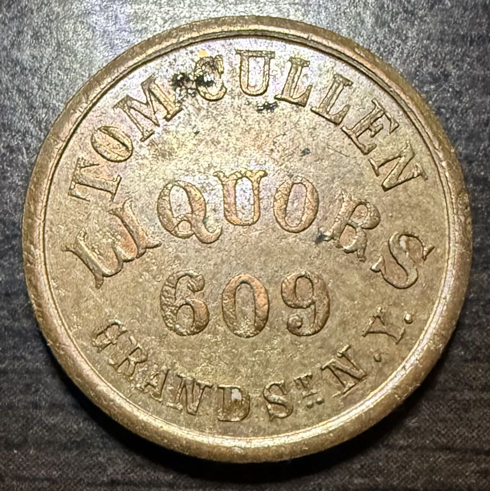 Not One Cent • Tom Cullen Liquors 609 Grand St. N.Y.  coin collectible - Main Image 2