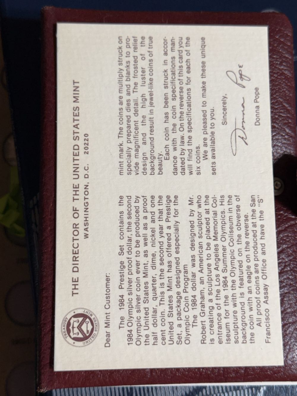 Prestige Set 1984 US Olympic Set  coin collectible - Main Image 4