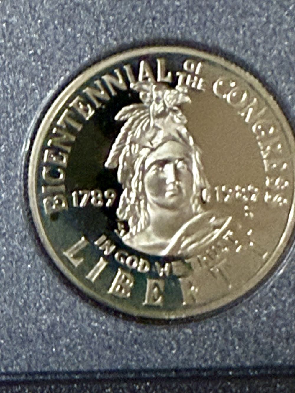 Prestige Set 1989-S US Mint Proof Coin Set with Congresses Bicentennial Silver Dollar and COA  coin collectible - Main Image 10