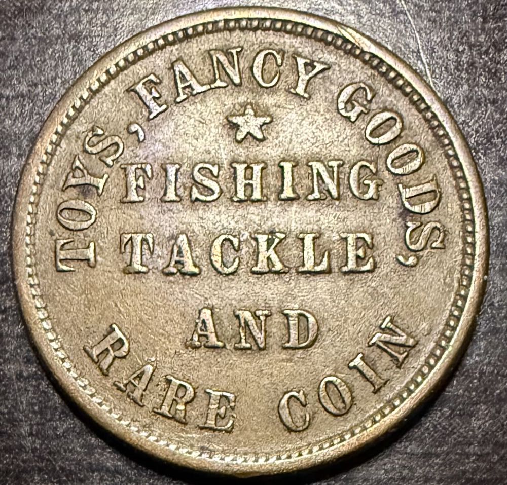 1863 M. L. Marshall Oswego, N.Y. • Toys, Fancy Goods, Fishing Tackle And Rare Coin  coin collectible - Main Image 2